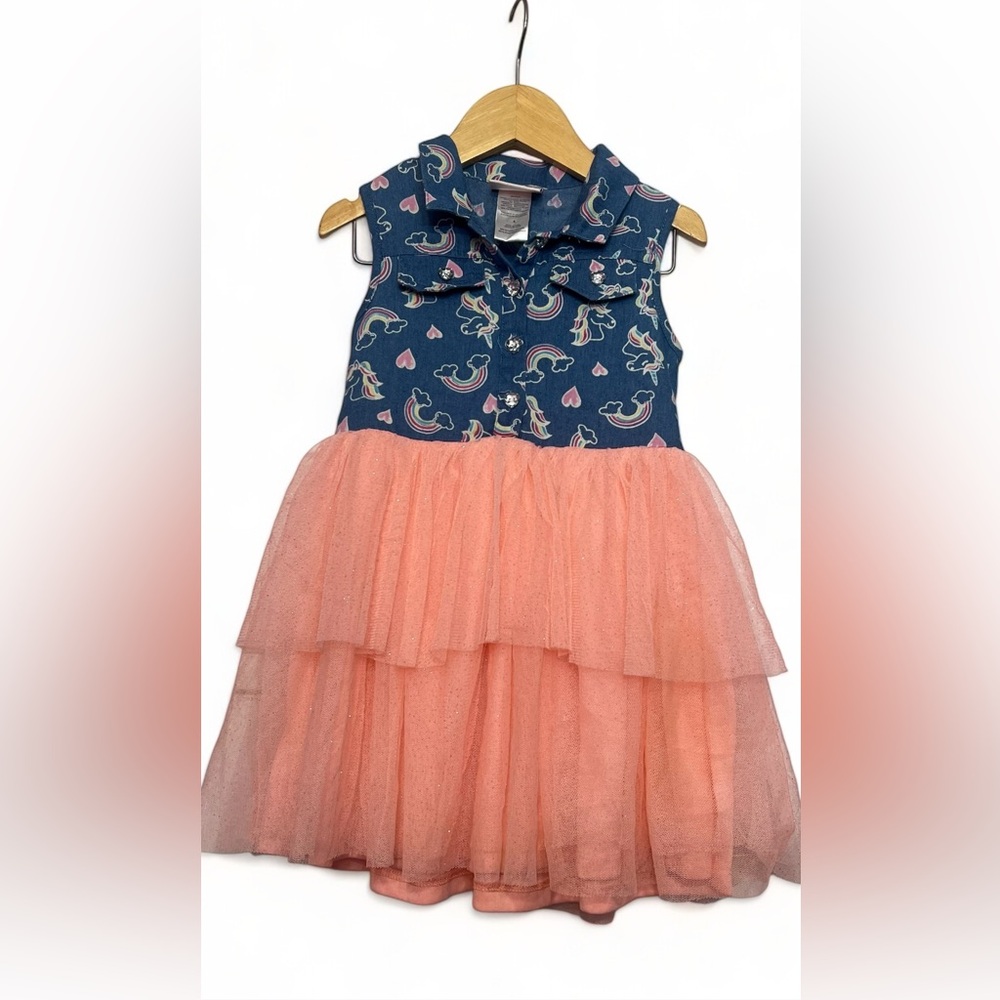 Little Lass unicorn 🦄 printed Tulle dress